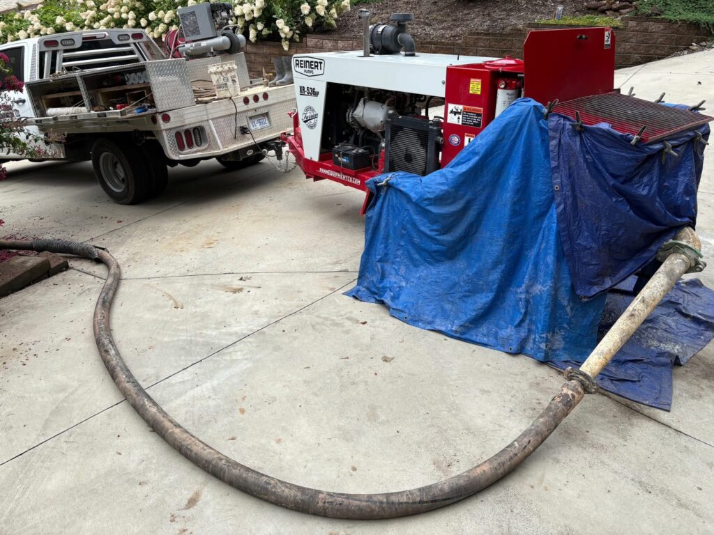 Concrete Trailer Line Pumping